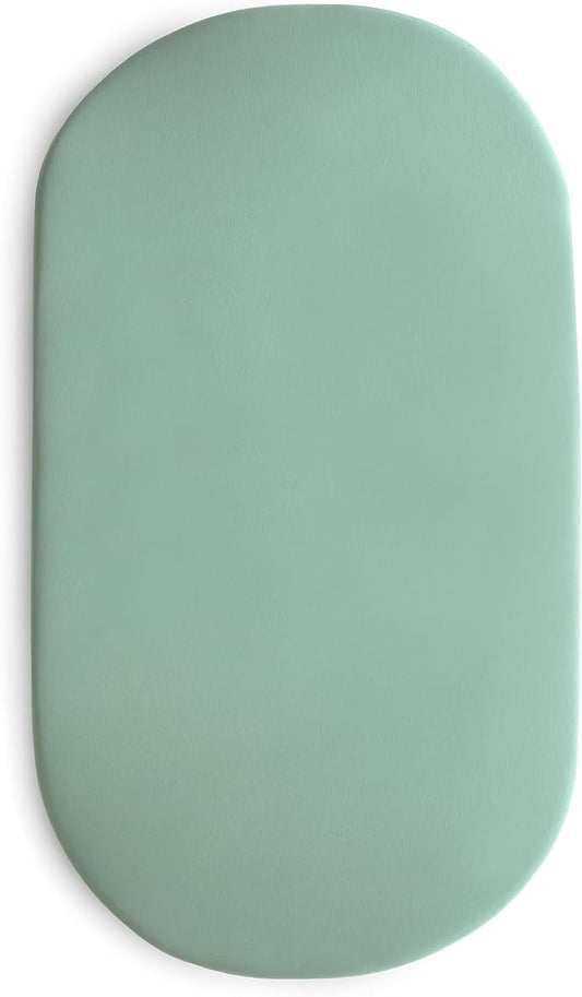 mushie Stretchy & Soft Bassinet Crib Sheet | Fitted 16" x 30" (Roman Green)