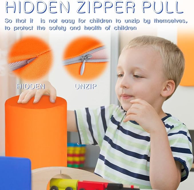 Toddler Foam Building Blocks, 12 PCS + 4 Kinds of Shapes Colourful Stacking Block Sets for Kids, Soft Foam Building Blocks Throwing Toys