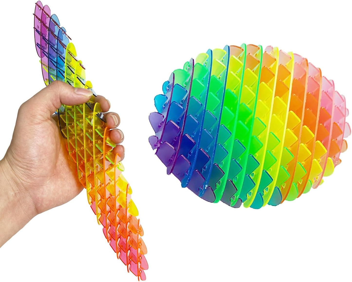 Fidget Worm Toy, Sensory Toy, Relaxation Therapy and Stress Relief Education Toys, The Best Stretch and Squeeze Toy Gift, Fidget Toy for Kids, Adults (4.72 inch)(Colorful)