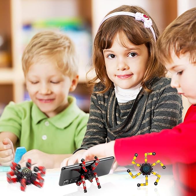 48pcs Transformable Fidget Spinners Children's Advanced Fidget Toys for Stress Relief Ideal Fidget Spinners for Sensory Toys for Boys and Girls with Autism，Party Favors