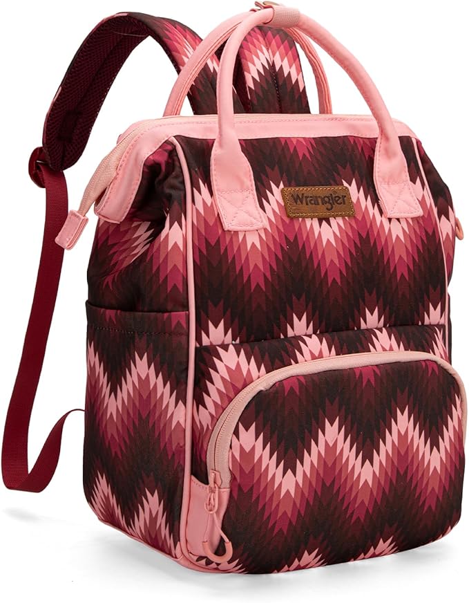 Montana West Wrangler Aztec Callie Diaper Bag Backpack with Stroller Straps Multifunction Baby Travel Bag WG2211-9110DPK