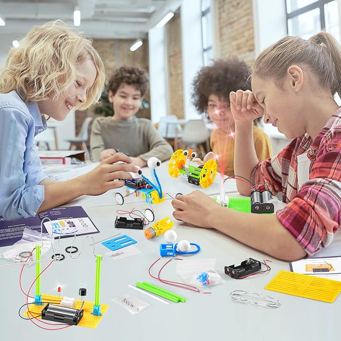 Science STEM Kits for Kids Age 8-12 6-8 12-14 10-12, STEM Toys for Ages 8-13, Boys Girls Crafts, Electronic Robotic Projects Experiments Engineering Activities, DIY Coding Robots 6 7 8 + Year Old