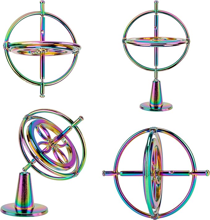 QLKUNLA Gyroscope Toy Metal Anti Gravity Rotating Desk Gyroscope Flying Motion Balance Physics Toy Educational Training Gift