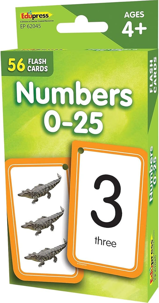 Teacher Created Resources Numbers 0–25 Flash Cards (EP62045) 3-1/8" x 5-1/8"