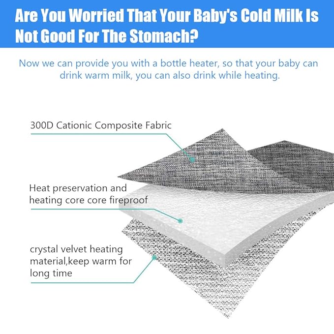 Semme Travel Breast Milk Bag Warmer, Baby Bottles, Bottle Warmer Bag, Portable Beverage and Baby Bottle Warmer Ideal for Car Travel, Shopping