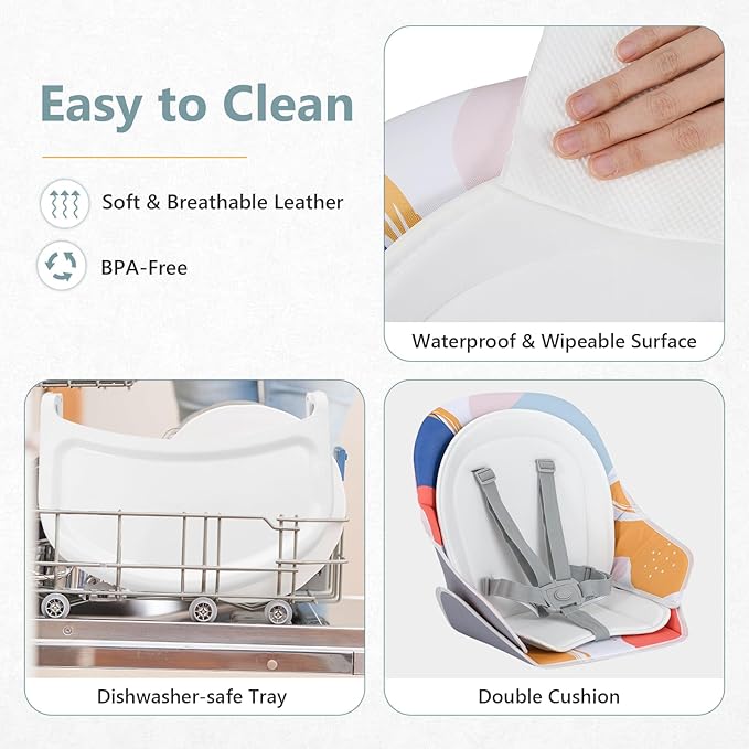 INFANS 8 in 1 Baby High Chair, Convertible Highchair for Babies and Toddlers, Infant Dining Booster Seat, Building Block Table, Kids Stool Table Chair Set with Removable Tray (8 in 1, Baby Blue)