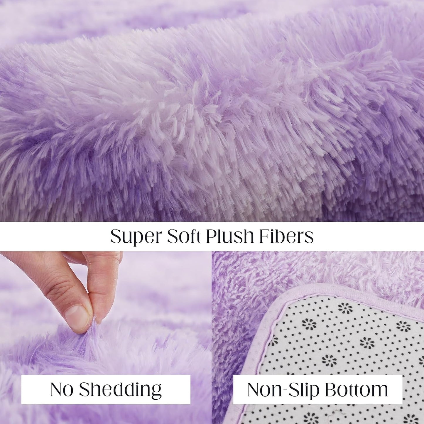 5x7 Area Rug, Luxury Rugs for Living Room, Ultra Soft Rugs for Bedroom, Non-Slip Indoor Carpet for Nursery, Kids Room, Playroom, Home Decor, Tie-Dyed Purple
