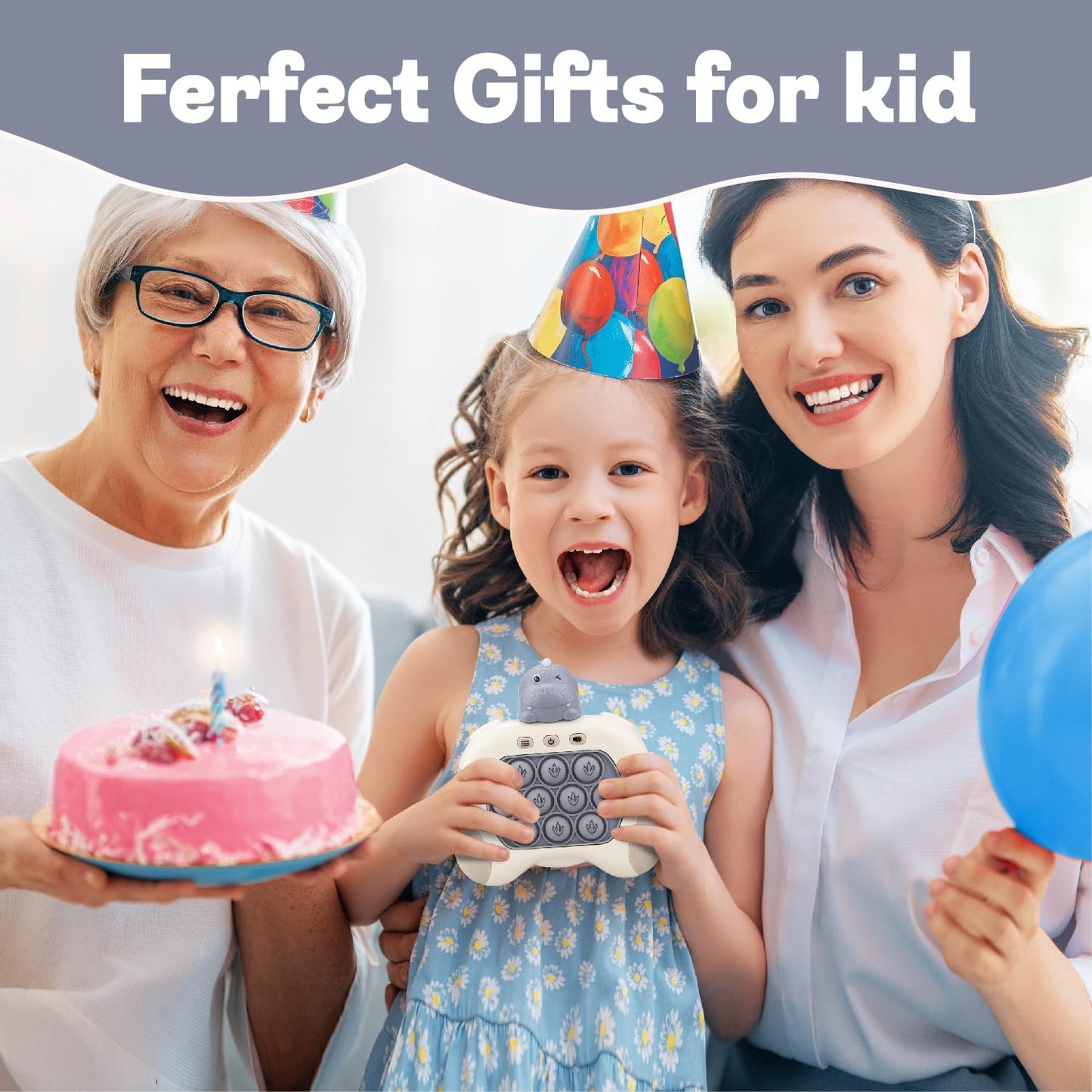 Fast Push Game,Light up pop Game Light up Fidget Toy,Fast Quick Push Bubble Game,pop pro Light up Game,Quick Push pop Game Birthday Xmas Gifts for Boys Girls Adults (T-Rex:Grey)