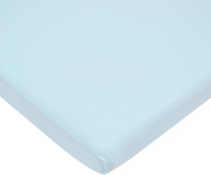 American Baby Company 3 Pack 100% Natural Cotton Fitted Cradle/Bassinet Sheets 36" x 18" - Soft, Breathable & Hypoallergenic Bed Sheets, Blue/Gray/White, Neutral for Boys & Girls