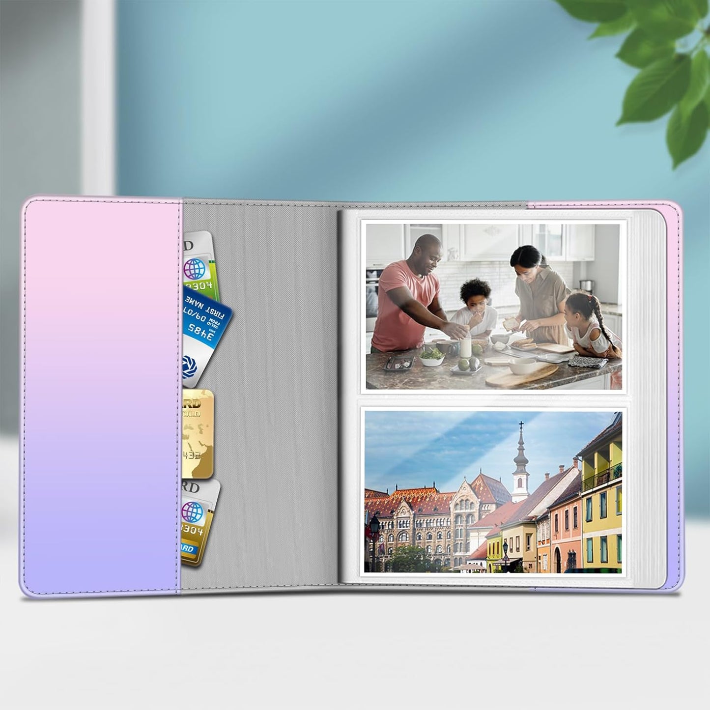 Fintie Photo Album for 4x6 Photos - 112 Pockets Vegan Leather Cover Memory Albums Book for Birthday Family Anniversary Vacation Pictures, Fantasy Ombre