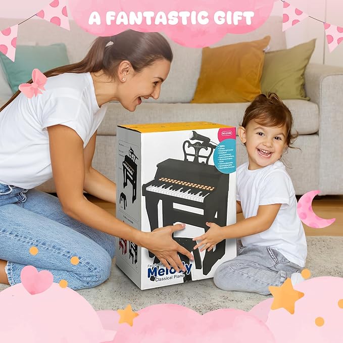 Toy Pianos for Kids Ages 3-7 - Children's Musical Keyboard for Beginners Boys Girls Birthday Gift Learning Piano 37 Keys 4 5 6 8 Years Old Girls and Boys Birthday Gift