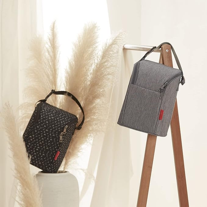 Insulated Baby Bottle Bag, Baby Bottle Holder Extra Storage, and, Easy to Carry, Travel Accessory, Keeps Bottles Warm or Cooler (Dark Blue)