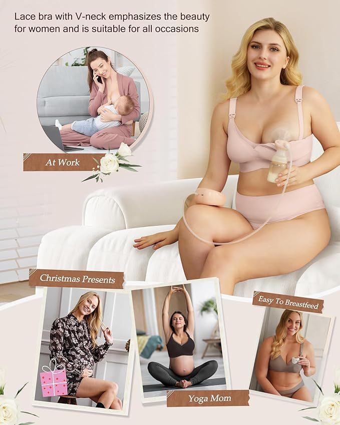 As Fairy Nursing Bras for Breastfeeding Mesh Lace Seamless Maternity Bra Pregnancy Sleep Wireless Bralette