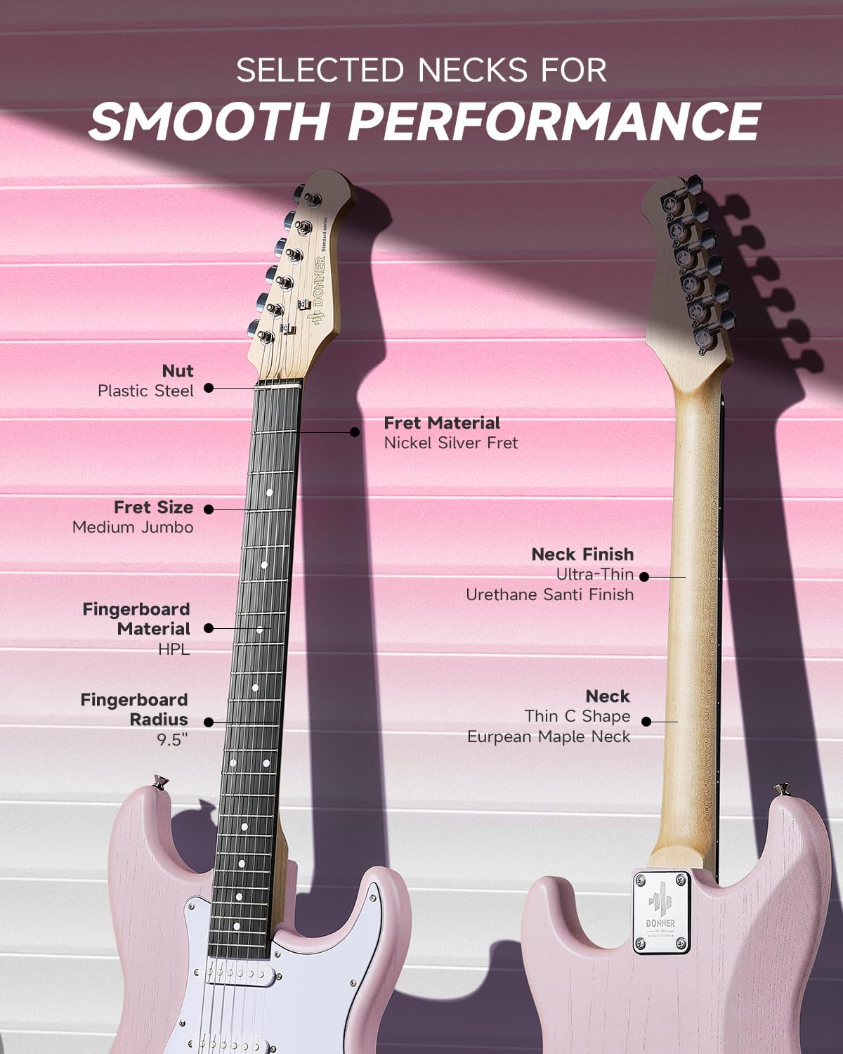 DONNER DST-80 Electric Guitar 39” Beginner Electric Guitar Kit with Amp, Classic SSS Pickup Complete with Gig Bag, Tuner, Capo, Strap, Picks, and Free Online Lessons