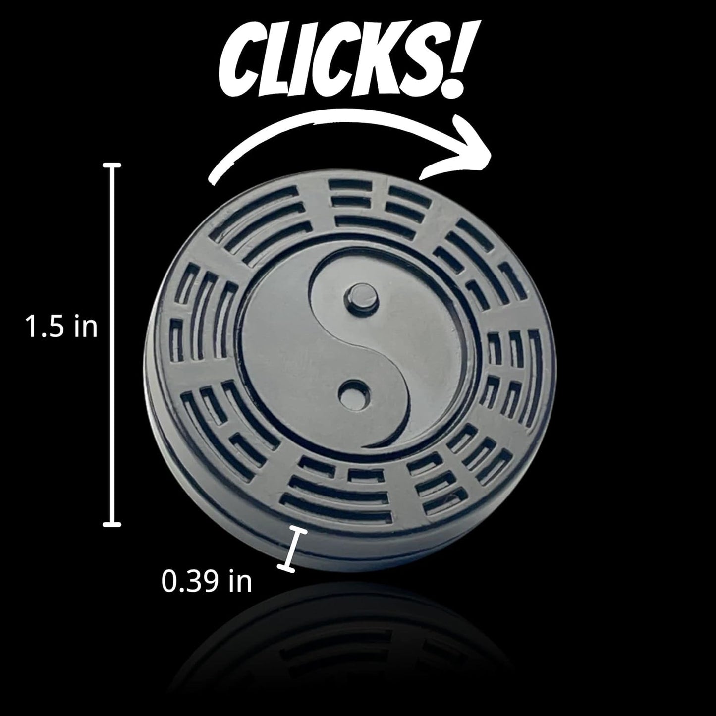 Fidget Slider Metal Haptic Toys Fidgets for Adults Anxiety Stress Relief, Prevent Alzheimer's, Clicks Fidget Slider for School Home Office(Black)