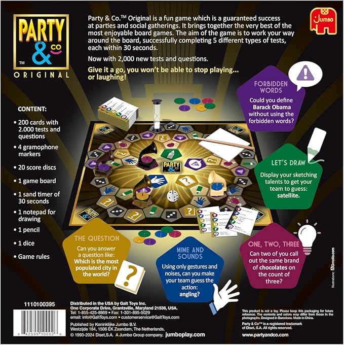 Jumbo Party & Co. Original Board Game - Fun Multi-Challenge Game for 14+ Years, Multiplayer Family Entertainment.