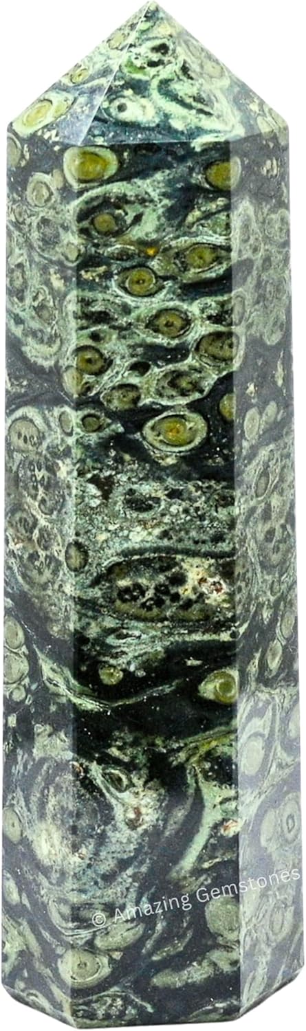 Amazing Gemstone Large Kambaba Jasper Crystal Towers ~ Natural Healing Crystal Point Obelisk for Reiki Healing and Crystal Grid (5.5" to 6" INCH)