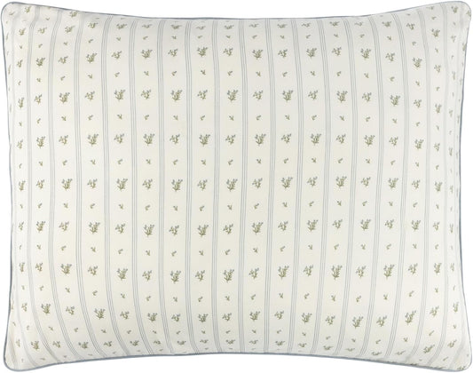 Ely's & Co. Decorative Pillowcase, 20"x26" (Insert Not Included) - Blue Linear Berry Leaf Collection