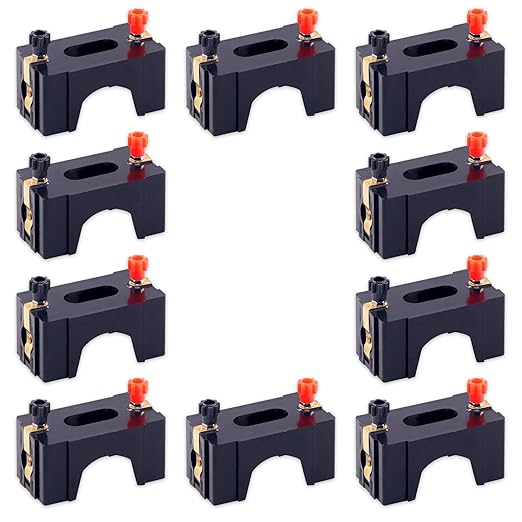Swpeet 10Pcs Series or Parallel D Battery Holder Kit, Perfect for Physics Laboratory, School Electronic Experimenting, Great for Demos Teaching Basic Principles of Electricity