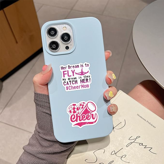 110PCS Cheer Stickers, All Vinyl Waterproof Cheerleader Decals, Perfect Cheer Gifts for Cheerleader Girls Cheer up, Motivational Positive Stickers for Water Bottles Laptop Computer Luggage Cup