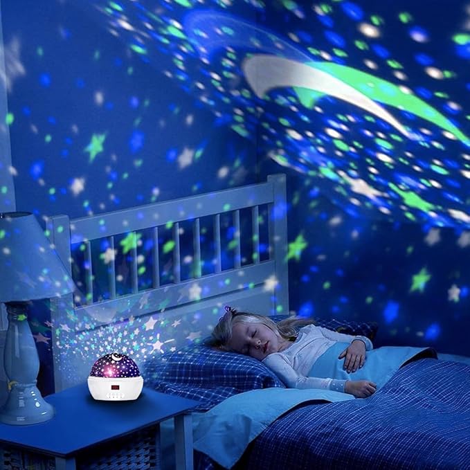 Unicorn Projector Night Light for Girls, Star Lights Projector for Ceiling Kids Bedroom Decor Gifts for 3-6 Year Old Girl Night Light Projector with Timer, Christmas Birthday Gift for Girls