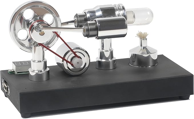 Sunnytech Hot Air Stirling Engine Motor Electricity Generator Educational Colorful LED SC (SC011)
