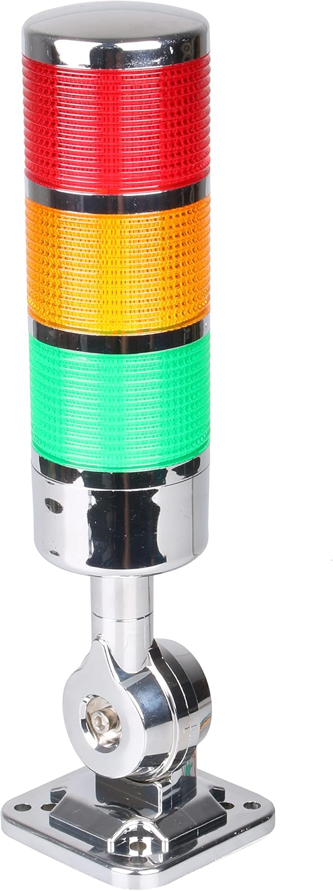 110V to 220V LED Stack Tower Lights, Industrial Warning Lights, Andon Lights, Column Signal Tower Indicator Lamp Beacon, Continuous/Flashing Light Switchable, 3 Layer (Without Buzzer)