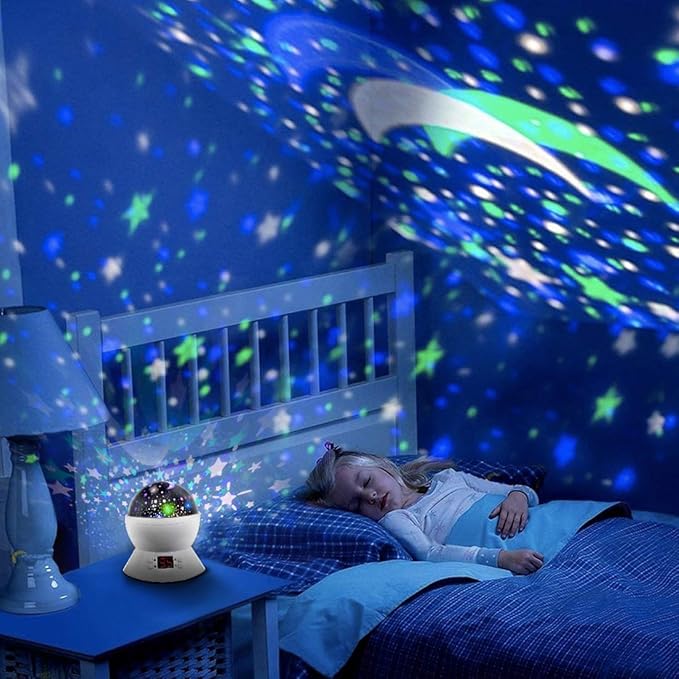 Star Night Light Projector for Kids with Timer - Glow in The Dark Stars and Moon, Best Gift for 1-14 Years Old