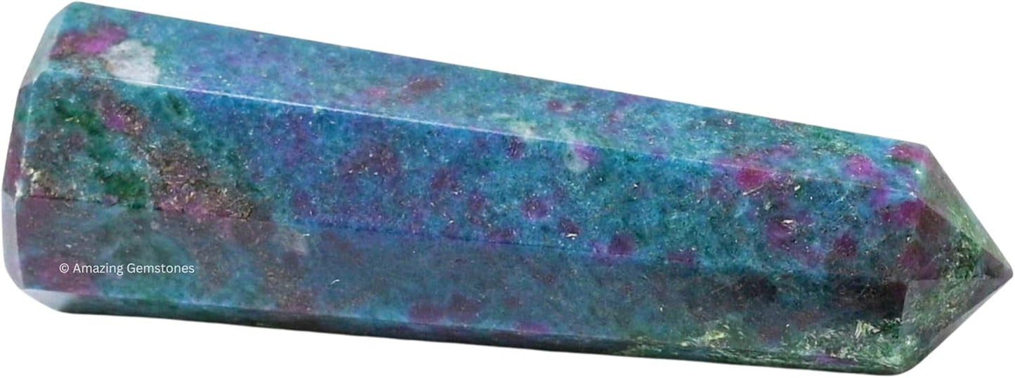 Amazing Gemstone Ruby Kyanite Crystal Towers - Natural Healing Crystal Point Obelisk for Reiki Healing and Crystal Grid (2 Inch to 3 Inch)