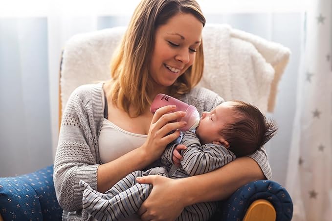 Herobility Glass Baby Bottle - 7.8 fl oz/220 ml - 3 Pack | Heat Sensing Color-Changing Bottle with Double Anti-Colic Nipple - Silicone Coating - Breastlike Nipples for Newborn Babies - Teal Color