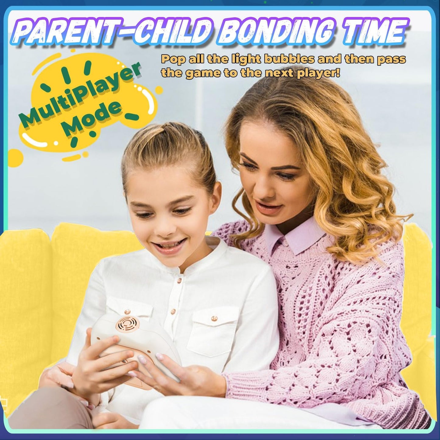 Quick Push Game for Kids 8-12,Pop Sensory Fidget Toys for Kids 6-12,Birthday Gifts for Boys and Girls (White)