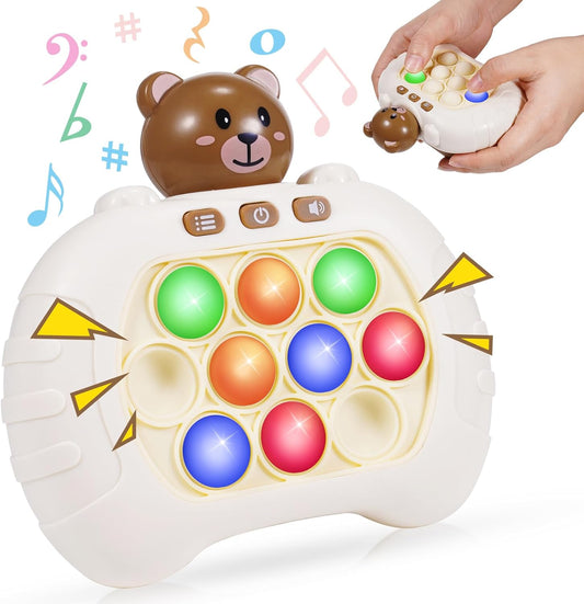 Pop Fidgets Kids Games Toys: Colorful Light Up Fast Push Bubble Handheld Game Sensory Toys for 6 7 8 9 10 Year Old Boy Girl Birthday Gift for 6-8 3-12 Year Old Girls Boys