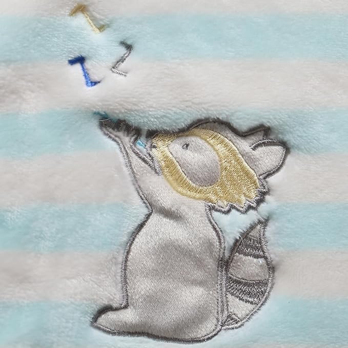 CREVENT 30''X40'' Cute Cozy Fluffy Warm Baby Blanket for Girls Boys Infants Toddlers' Bedding Crib Cot Stroller, Baby Shower Birthday Newborn's Gift - Racoon
