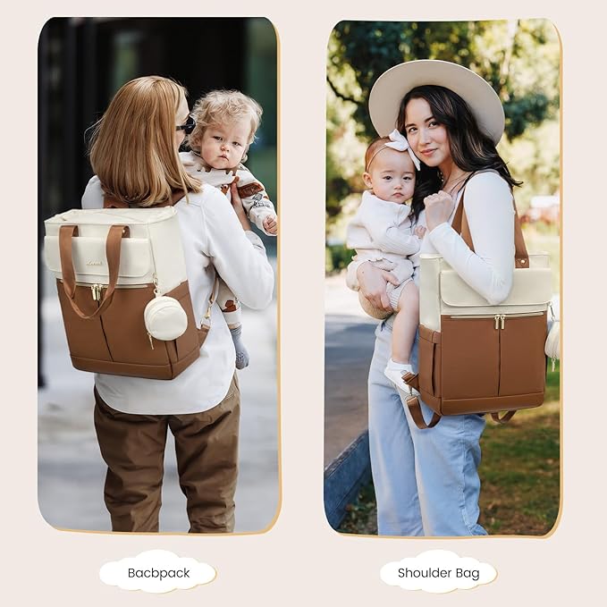 LOVEVOOK Diaper Bag Backpack,Diaper Bag Tote with Insulated Pockets,Baby Bag for Girl Boy with Changing Pad,Large Baby Diaper Bag with Pacifier Case,Anti-Theft Travel Backpack for Women