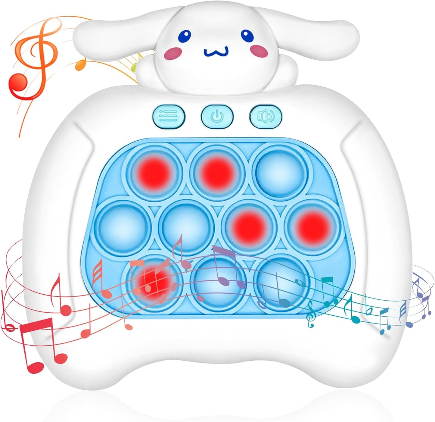 Quick Push Game, Pop Toys Handheld Games,Push Bubble Light Up Game Machine with Music, Quick Push Stress Relief Game Bubble,Light Up Pop Game Gifts for Girls Boys (Cinna), PPJ2406