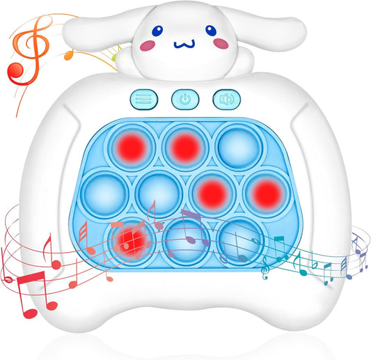 Quick Push Game, Pop Toys Handheld Games,Push Bubble Light Up Game Machine with Music, Quick Push Stress Relief Game Bubble,Light Up Pop Game Gifts for Girls Boys (Cinna), PPJ2406