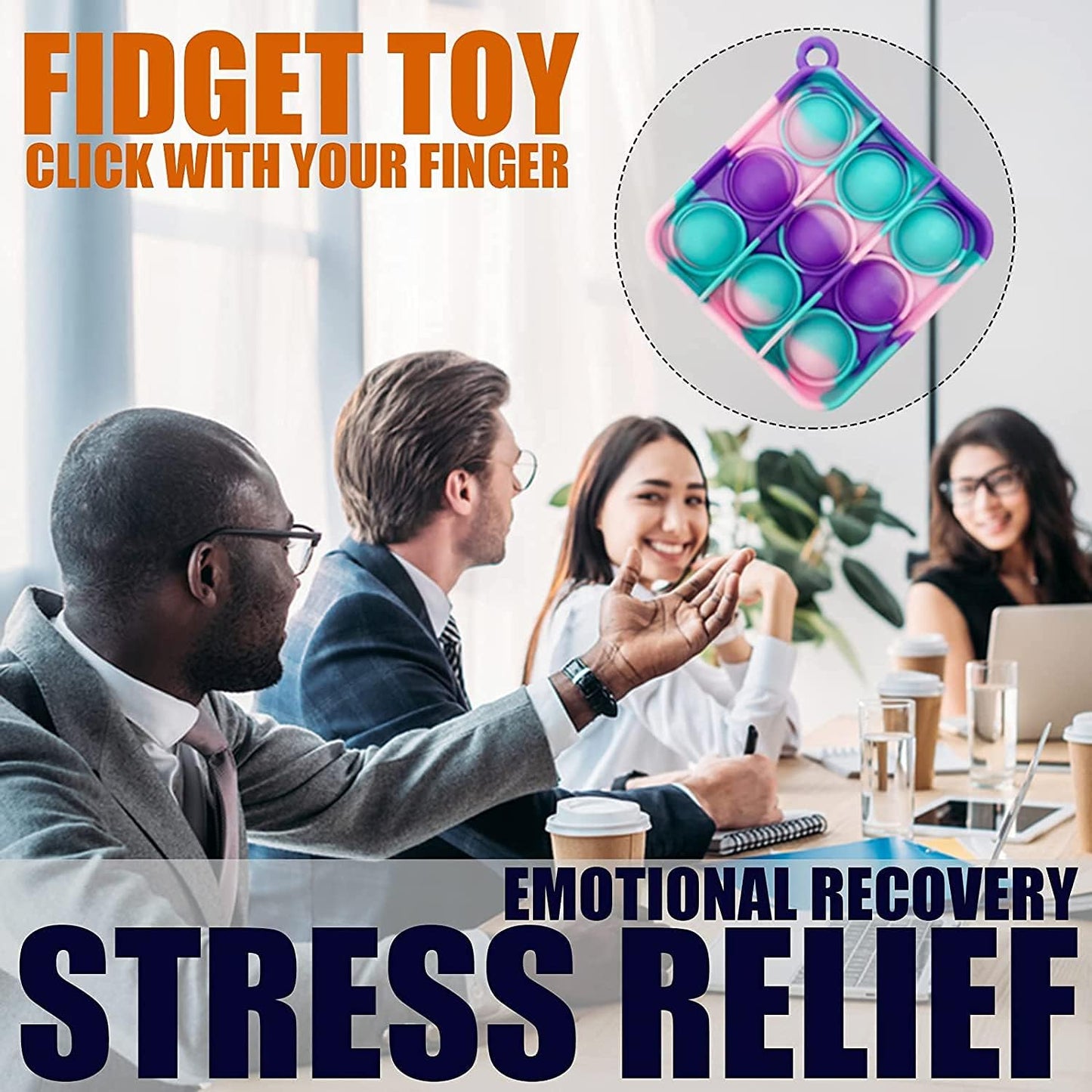 120pcs Random Color Mini Squeeze Pop Bubble Fidget Sensory Toys, Mini Keychain Wrap Small Relieve Anxiety Stress Toy, Pop Bulk Silicone Classroom Prize for Kids Adult Party Gift