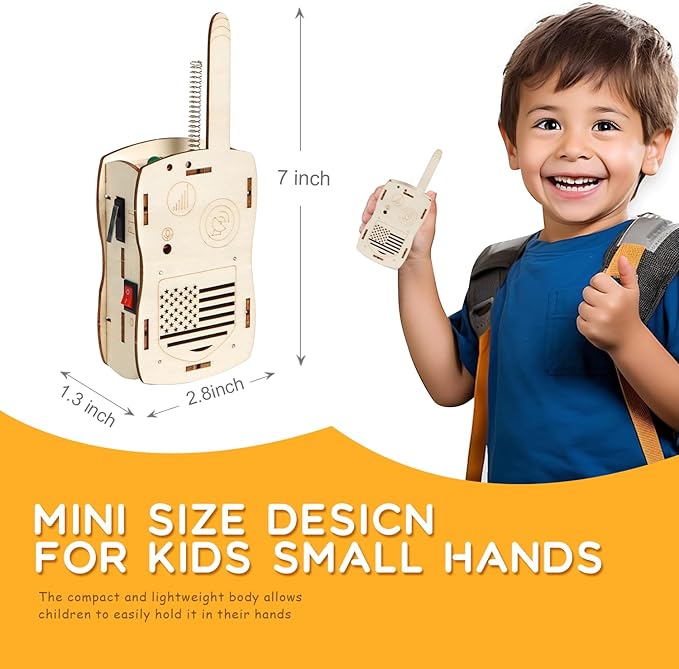 Kids walkie talkies for Boys Girls Age 5-7 8-13 Science Kits for Kids Age 8-10 8-12 12-14 STEM Toysfor 6 7 8 9 10 11 12 13 14+ Years Old Boys Teens DIY Building Crafts