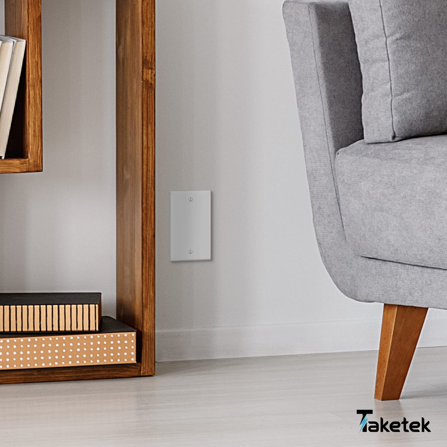 Blank Wall Plates, Unbreakable Thermoplastic Solid Electrical Outlet Cover, Standard Size, 2.76"W x 4.5"H, Full 1-Gang Blank Device Wall Plate for Wall Outlet/Light Switch, White, 10Pack