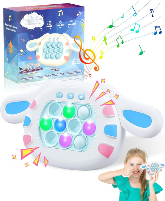 Pop Game Light Up Fidget Toy Fast Push Travel Games Gifts for Kids Ages 8-12 Teen Christmas Valentine's Day Autism Relief Accessories Toys for 3 4 5 6 7 8 9 Year Old Boy Girl Birthday Gift Idears