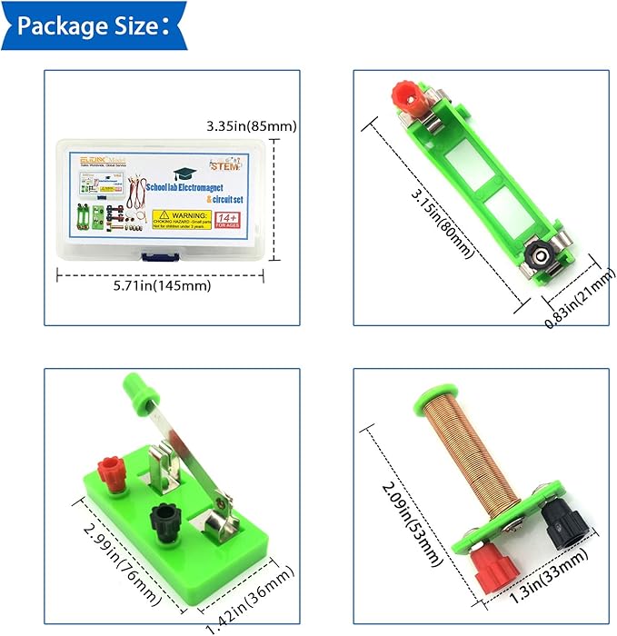 EUDAX DIY Physics Experiment Model Kit Electromagnetic Materials Electromagnet and Basic Electricity Discovery Circuit for School Lab Creative Educational Science Projects Teaching Equipment