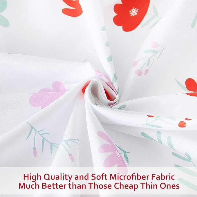 Pack and Play Sheets Girl Red Floral, Compatible with Graco Pack and Play