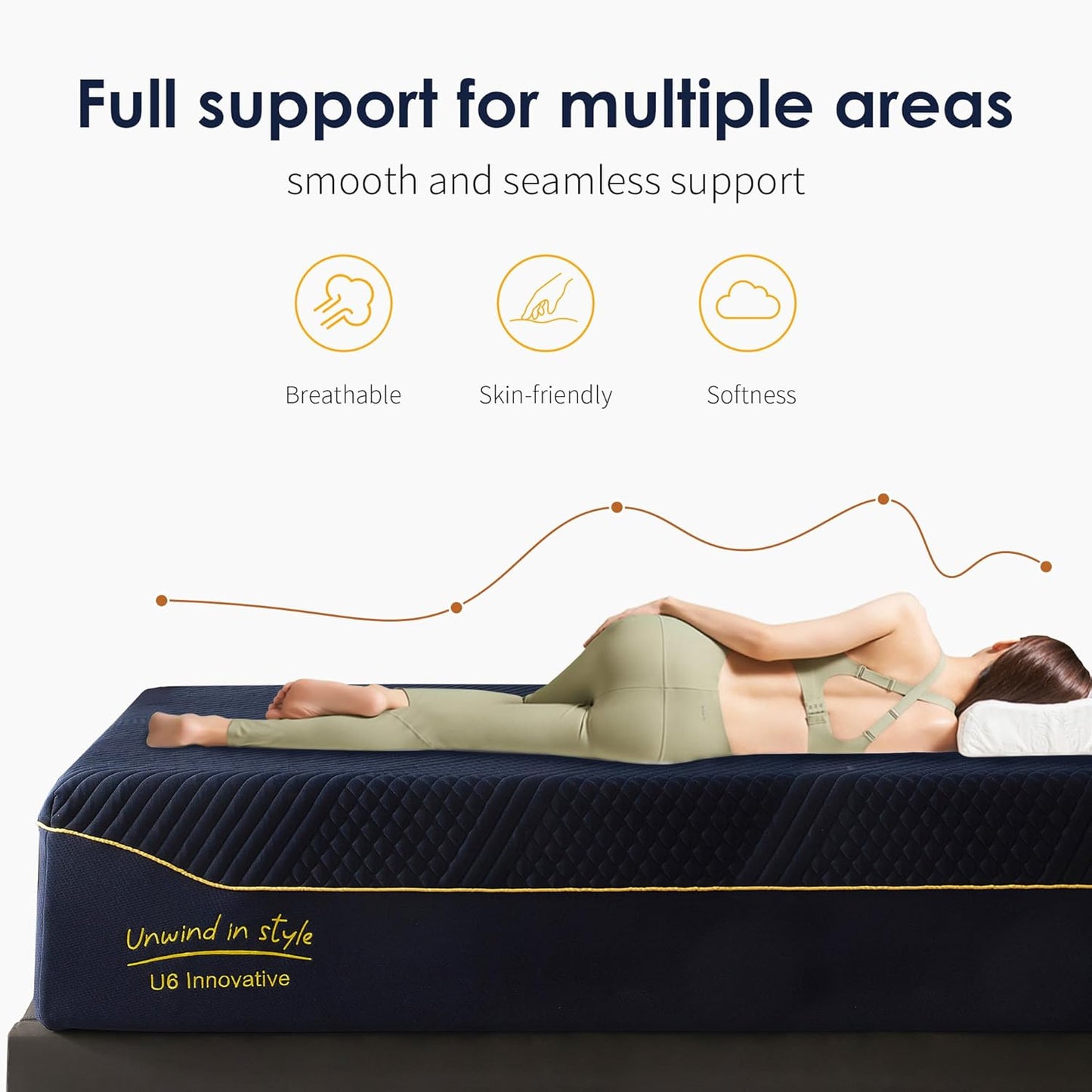 14 Inch King Size Mattress Gel-Infused Memory Foam,Medium with Removable Washable Cover Cooling Gel Bed in a Box,CertiPUR-US Certified,80"X76"X14" Navy Blue King Mattress