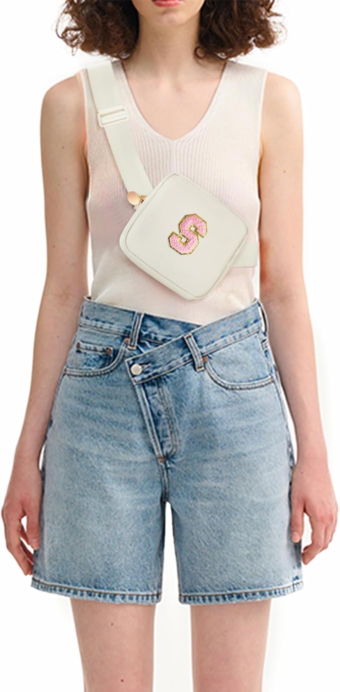 Gifts for Girls & Kids - Mini Belt Bag Crossbody Bag - Birthday Gifts for Daughter, Sister or Her; Teen Girl & Travel Essentials, Cute Trendy Stuff - Cream, S