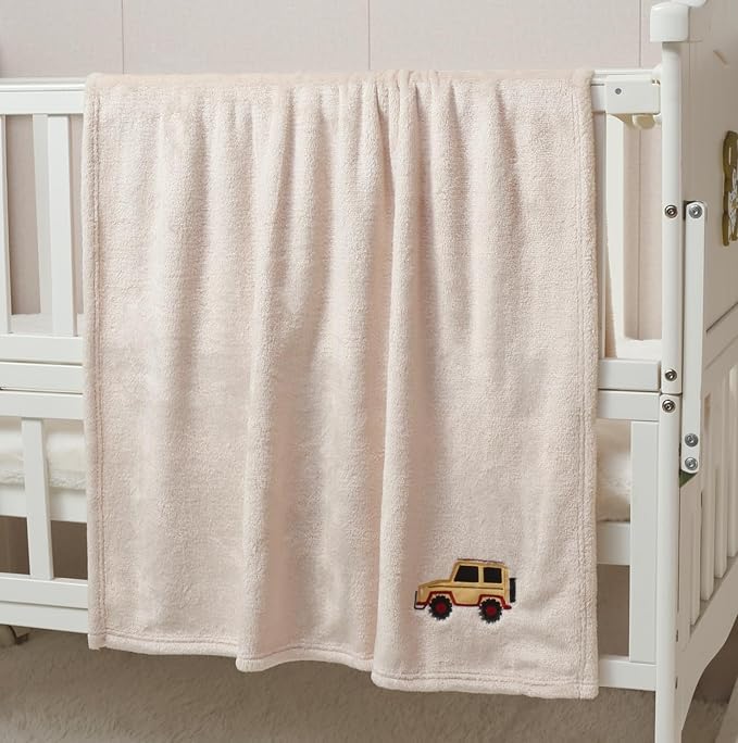 CREVENT 30''X40'' Cute Cozy Fluffy Warm Baby Blanket for Girls Boys Infants Toddlers' Bedding Crib Cot Stroller, Baby Shower Birthday Newborn's Gift - Jeep