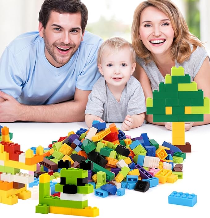 1000PCS Building Bricks, Bulk Classic Building Blocks Set for Boys Compatible with All Major Brands