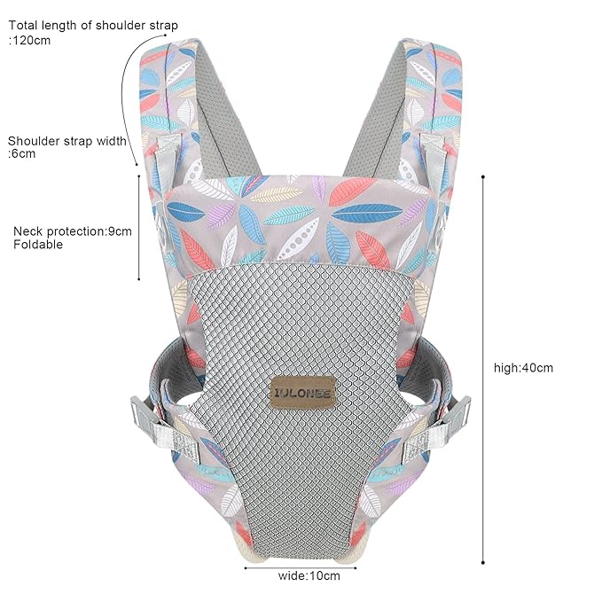 IULONEE Baby Carrier, Embrace Cozy 4-in-1 Infant Carrier Ergonomic Adjustable Holder Portable Convertible Front and Back Backpack Carry for Infants Toddlers Babies Girl and Boy 7-45 Pounds (Blue)