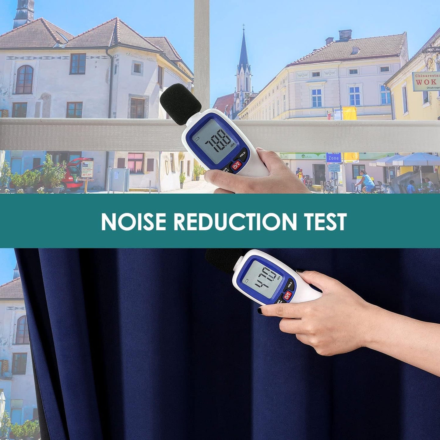 ChrisDowa 100% Blackout Curtains for Bedroom with Black Liner, 2 Thick Layers Total Blackout Thermal Insulated Grommet Window Curtains 2 Panels Set (Navy Blue, 52 x 54 Inch)