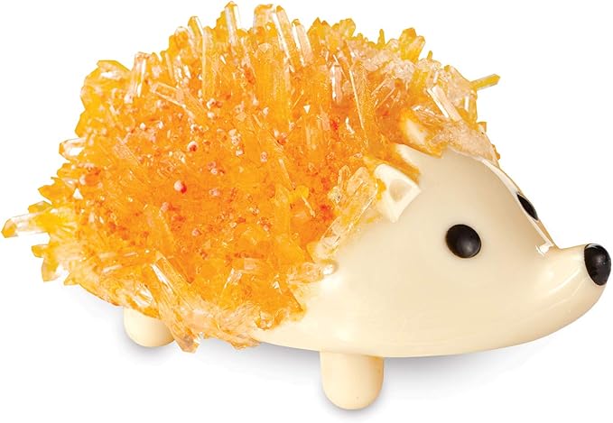 MindWare Crystal Growing Kits: Hedgehogs Warm Colors Set of 2 – Cute DIY Crystal Growing Kits for Kids & Teens – Mini Science Experiment – Crystals Grow in 24 Hours