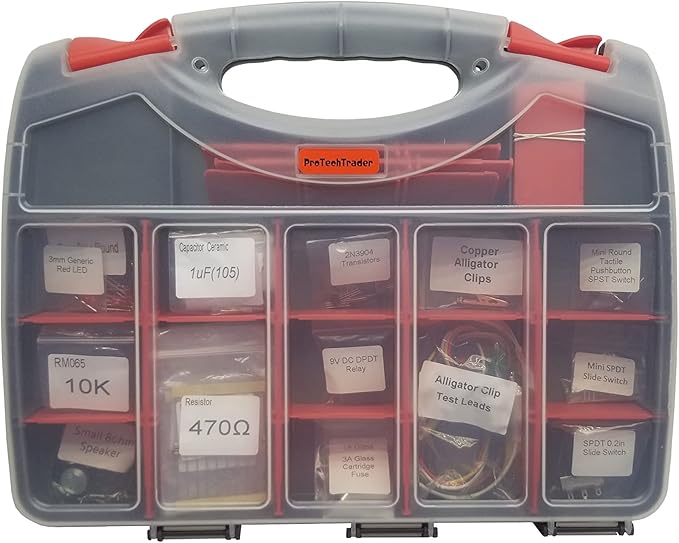 Make: Electronics Third Edition Kit 1 Deluxe - Beginner, Intermediate, & Advanced (Teen - Adult) Component Pack That Follows The Experiments in Make: Electronics 3rd Ed by Charles Platt